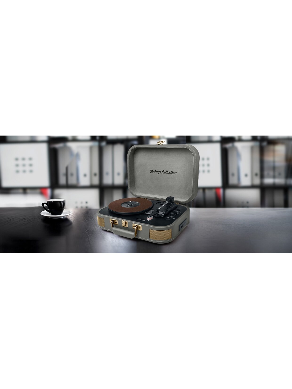 Muse | Turntable Stereo System | MT-201 BTG | Grey | USB port | AUX in 2 Muse | Turntable Stereo System | MT-201 BTG | Grey | USB port | AUX in 2