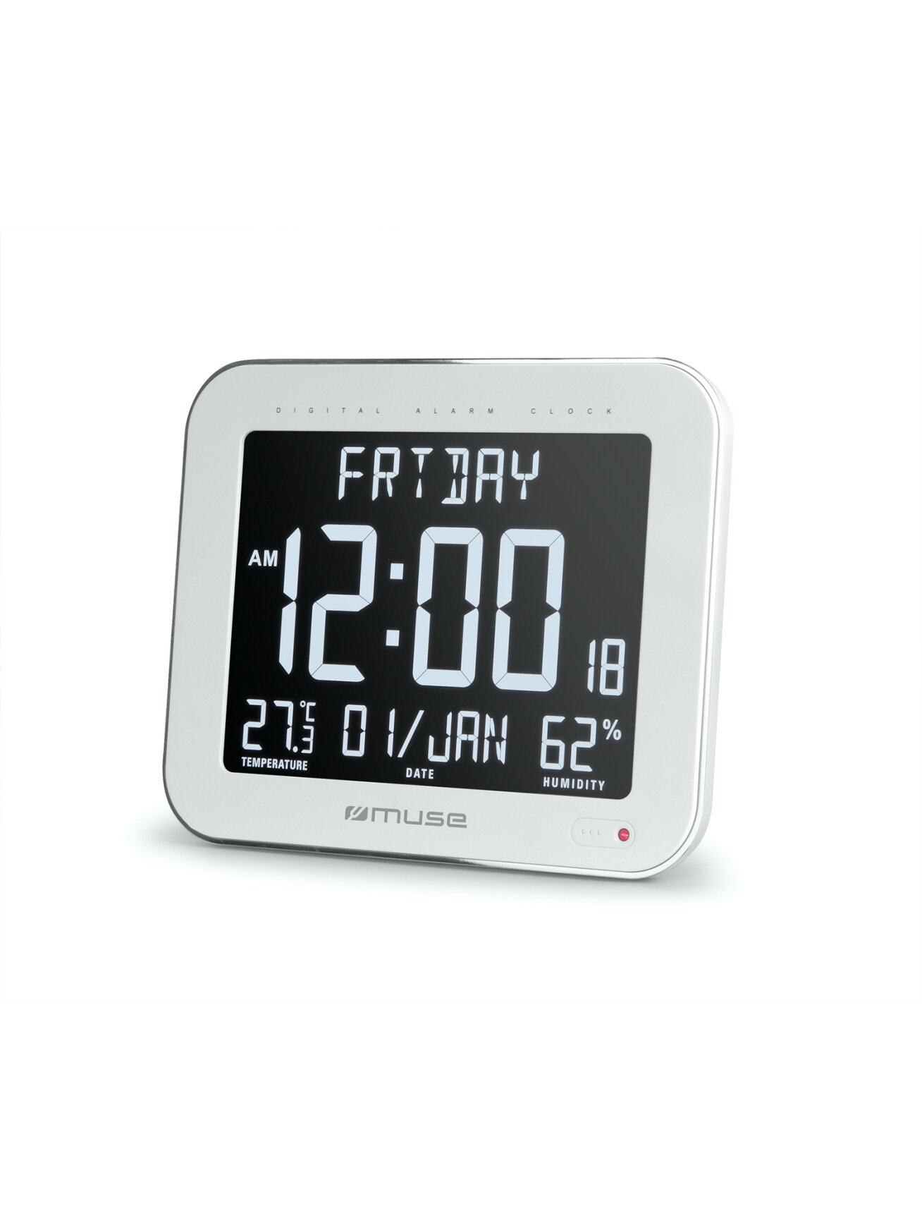 Muse | Wall Clock with Alarm Function | M-090 WMC | White Muse | Wall Clock with Alarm Function | M-090 WMC | White