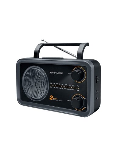 Muse | 2-bands portable radio | M-06DS | AUX in | Grey