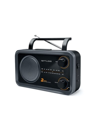 Muse | 2-bands portable radio | M-06DS | AUX in | Grey