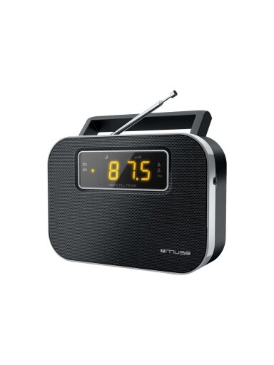 Muse | M-081R | Alarm function | 2-band PLL portable radio | Black