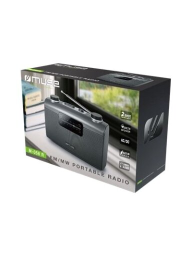 Muse | Portable radio | M-058R | AUX in | Black