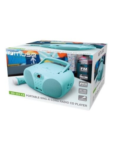Muse | Portable Sing-A-Long Radio CD Player | MD-203 KB | AUX in | CD player | FM radio