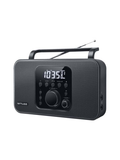Muse | Radio | M-091R | Alarm function | AUX in | Black