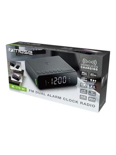 Muse | Alarm function | M-175 WI | AUX in | Alarm Clock | Black 3 Muse | Alarm function | M-175 WI | AUX in | Alarm Clock | Black 3