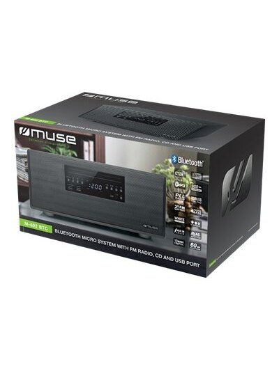 Muse | Bluetooth Micro System | M-692 BTC | Yes | 2 x 30 W | Bluetooth | Black | NFC features | Wireless connection 1 Muse | Bluetooth Micro System | M-692 BTC | Yes | 2 x 30 W | Bluetooth | Black | NFC features | Wireless connection 1