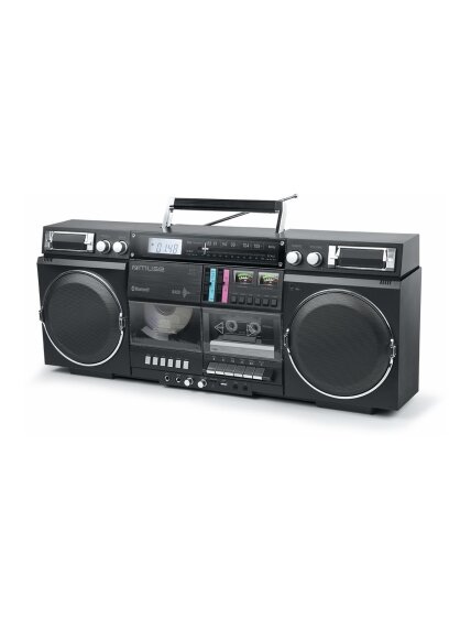 Muse | Ghetto Blasters | M-380 GB | AUX in | Bluetooth | Cassette deck | CD player | Black