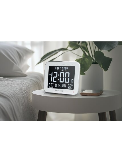 Muse | Wall Clock with Alarm Function | M-090 WMC | White 1 Muse | Wall Clock with Alarm Function | M-090 WMC | White 1