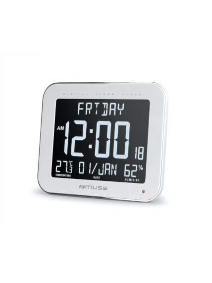 Muse | Wall Clock with Alarm Function | M-090 WMC | White Muse | Wall Clock with Alarm Function | M-090 WMC | White