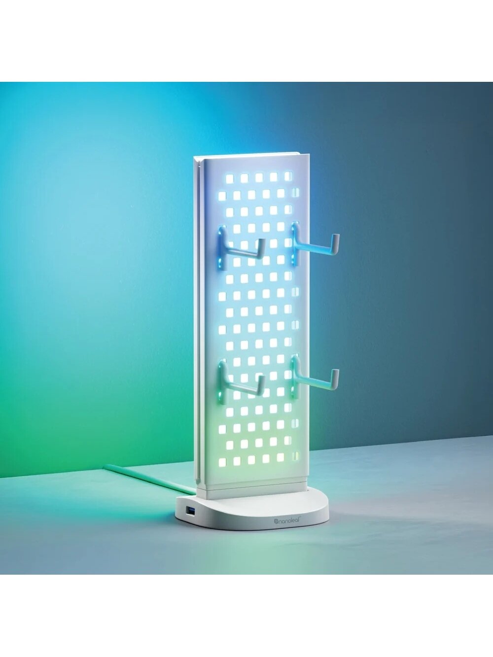 Nanoleaf Pegboard Desk Dock, White | 15 W | RGB 1 Nanoleaf Pegboard Desk Dock, White | 15 W | RGB 1