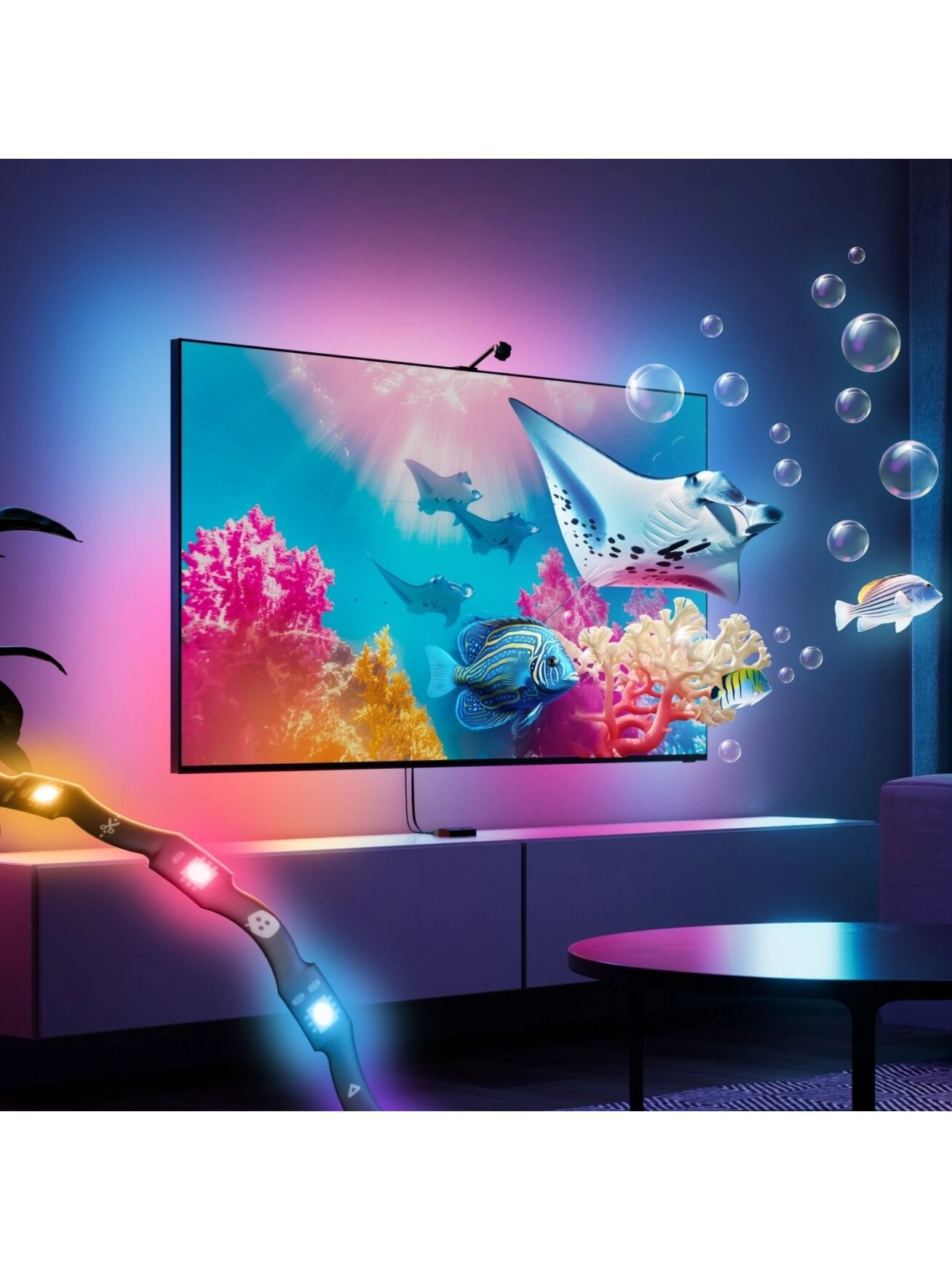 Nanoleaf 4D V2 TV Screen Mirror + Light Strips Kit (for TV & Monitor up to 65'') | 24 W | Multicolor RGB 1 Nanoleaf 4D V2 TV Screen Mirror + Light Strips Kit (for TV & Monitor up to 65'') | 24 W | Multicolor RGB 1