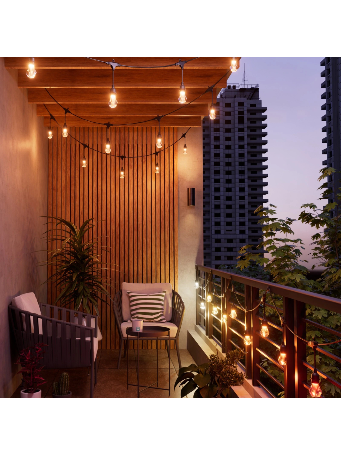 Nanoleaf Essentials Matter Smart Multicolour Outdoor String Lights Starter Kit 30m | 16M+ 5
