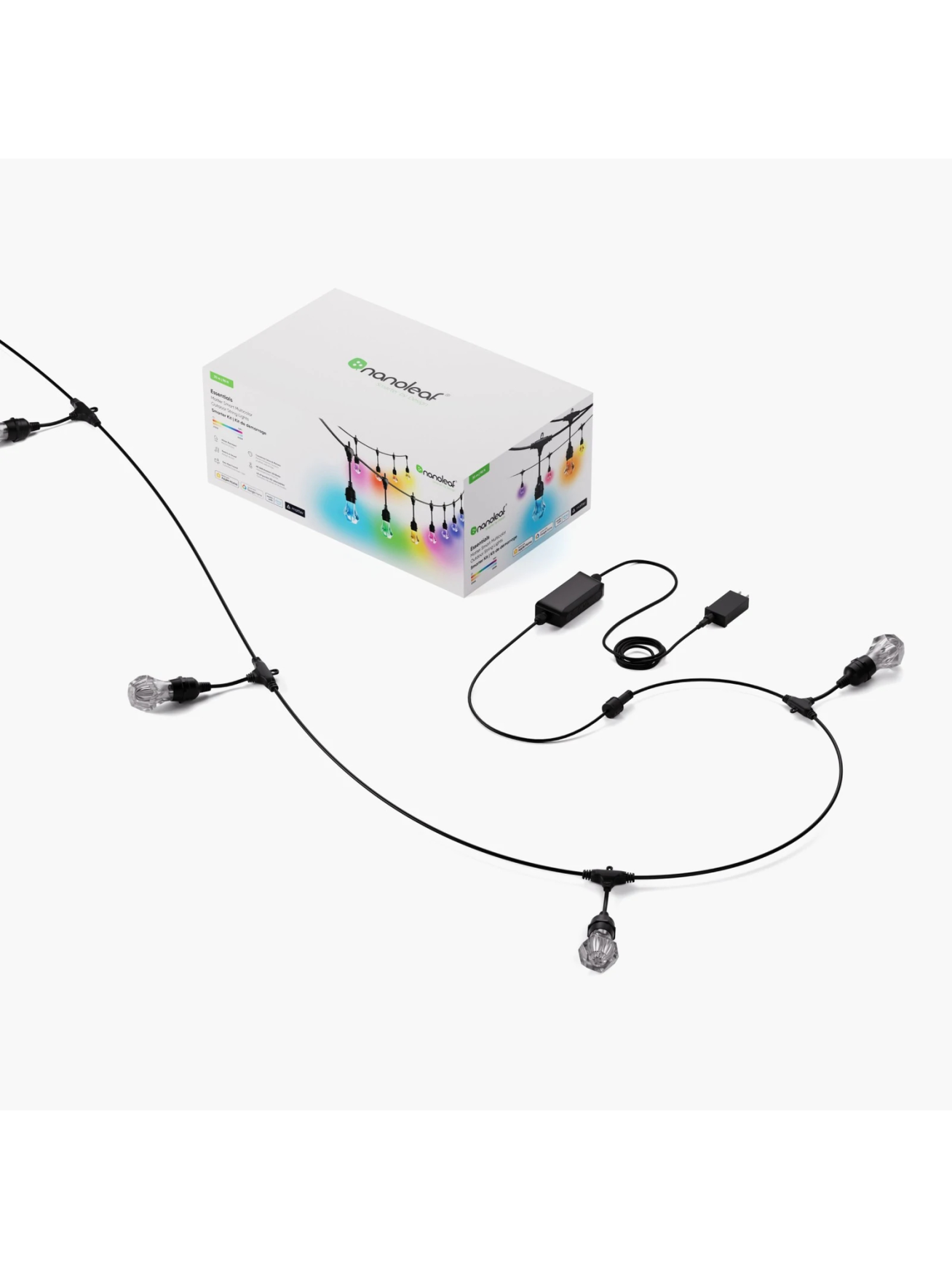 Nanoleaf Essentials Matter Smart Multicolour Outdoor String Lights Starter Kit 30m | 16M+ 1 Nanoleaf Essentials Matter Smart Multicolour Outdoor String Lights Starter Kit 30m | 16M+ 1
