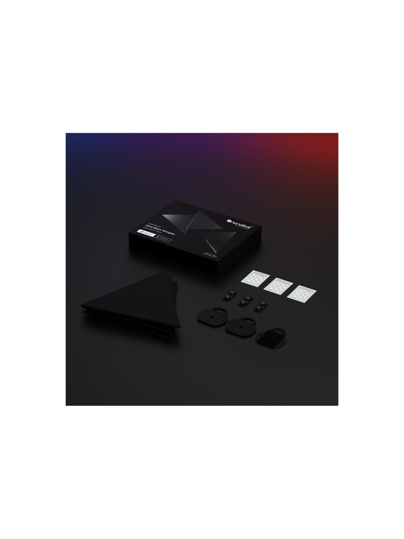 Nanoleaf | Shapes Black Triangles Expansion Pack (3 panels) | 42 W | WiFi 2 Nanoleaf | Shapes Black Triangles Expansion Pack (3 panels) | 42 W | WiFi 2