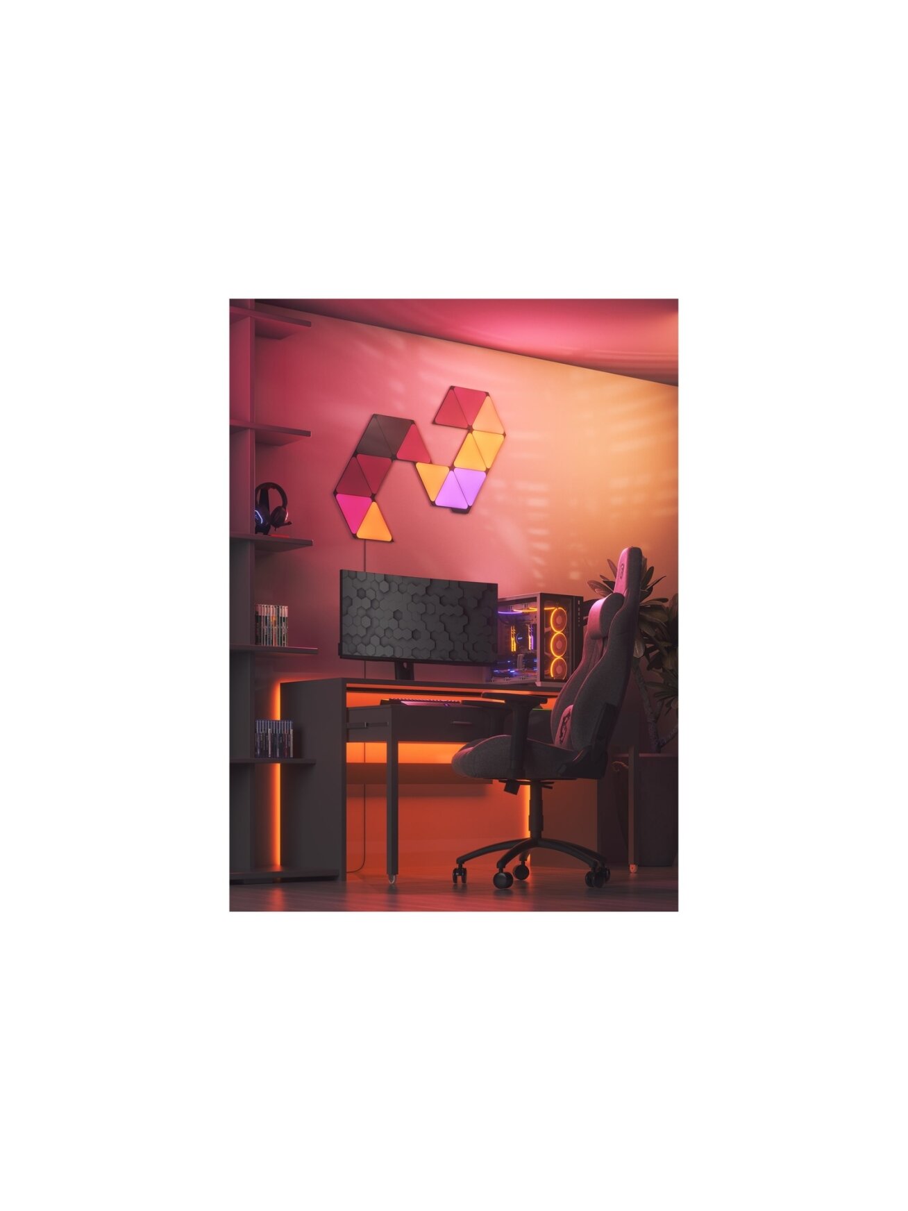 Nanoleaf | Shapes Black Triangles Expansion Pack (3 panels) | 42 W | WiFi 6 Nanoleaf | Shapes Black Triangles Expansion Pack (3 panels) | 42 W | WiFi 6
