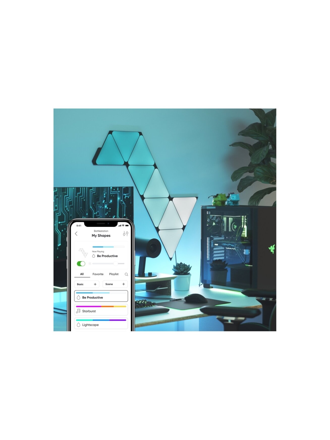 Nanoleaf | Shapes Black Triangles Starter Kit (9 panels) | 42 W | WiFi 7 Nanoleaf | Shapes Black Triangles Starter Kit (9 panels) | 42 W | WiFi 7