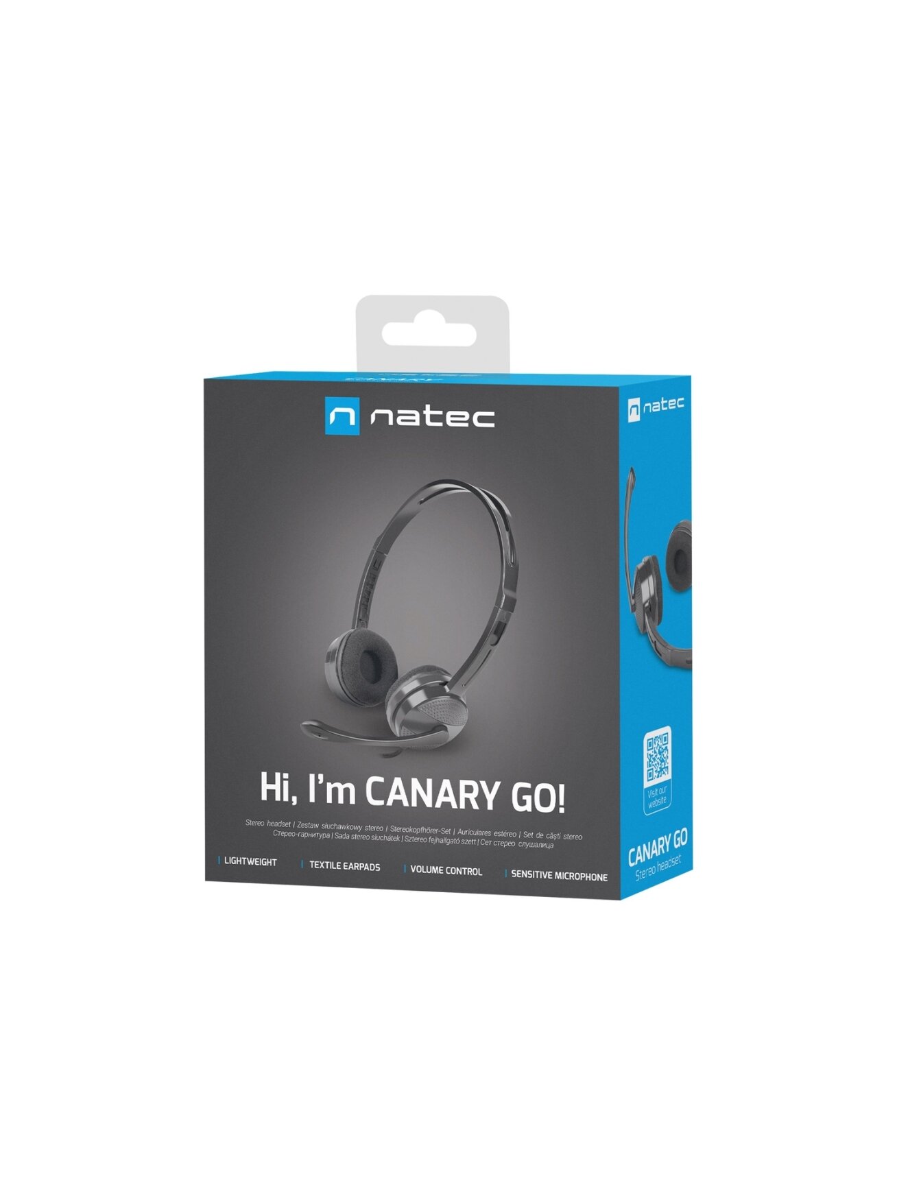 Natec | Headset | Canary Go | Yes | Wired | On-Ear | 3.5 mm 4
