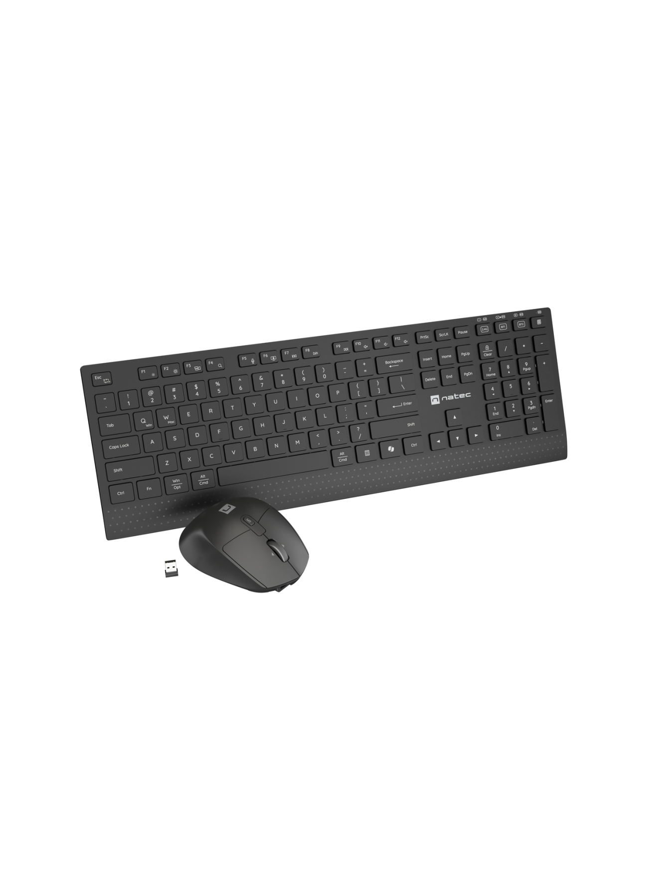 Natec Keyboard and Mouse | Stringray 2 | Keyboard and Mouse Set | Wireless | US | Black 2 Natec Keyboard and Mouse | Stringray 2 | Keyboard and Mouse Set | Wireless | US | Black 2