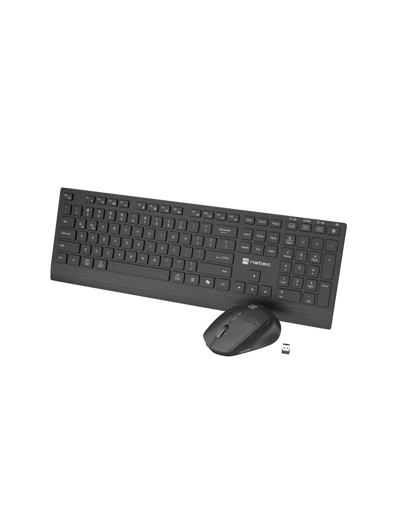 Natec Keyboard and Mouse | Stringray 2 | Keyboard and Mouse Set | Wireless | US | Black Natec Keyboard and Mouse | Stringray 2 | Keyboard and Mouse Set | Wireless | US | Black