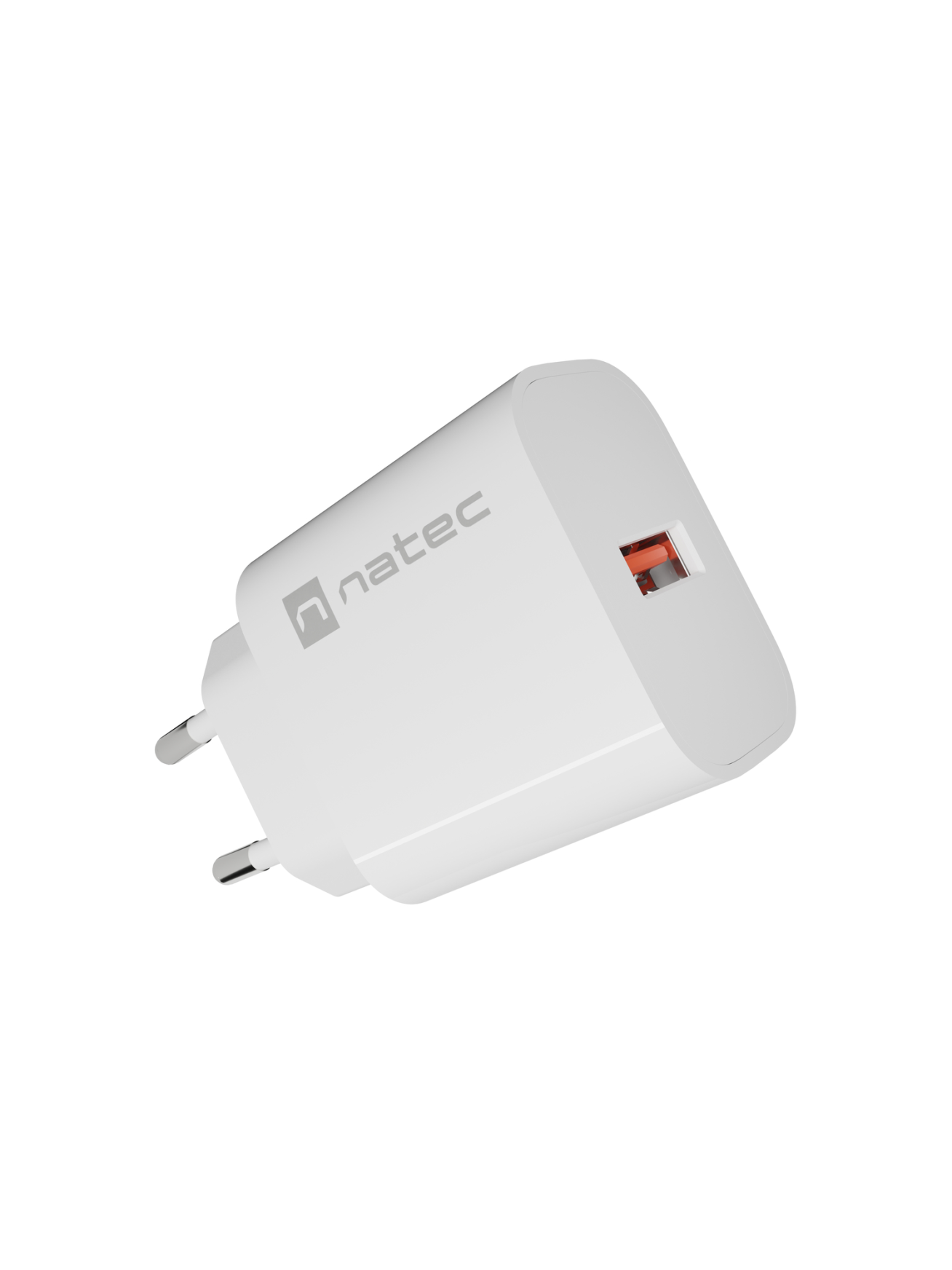 Natec Ribera USB Charger 1X USB-A 18W, White 2 Natec Ribera USB Charger 1X USB-A 18W, White 2
