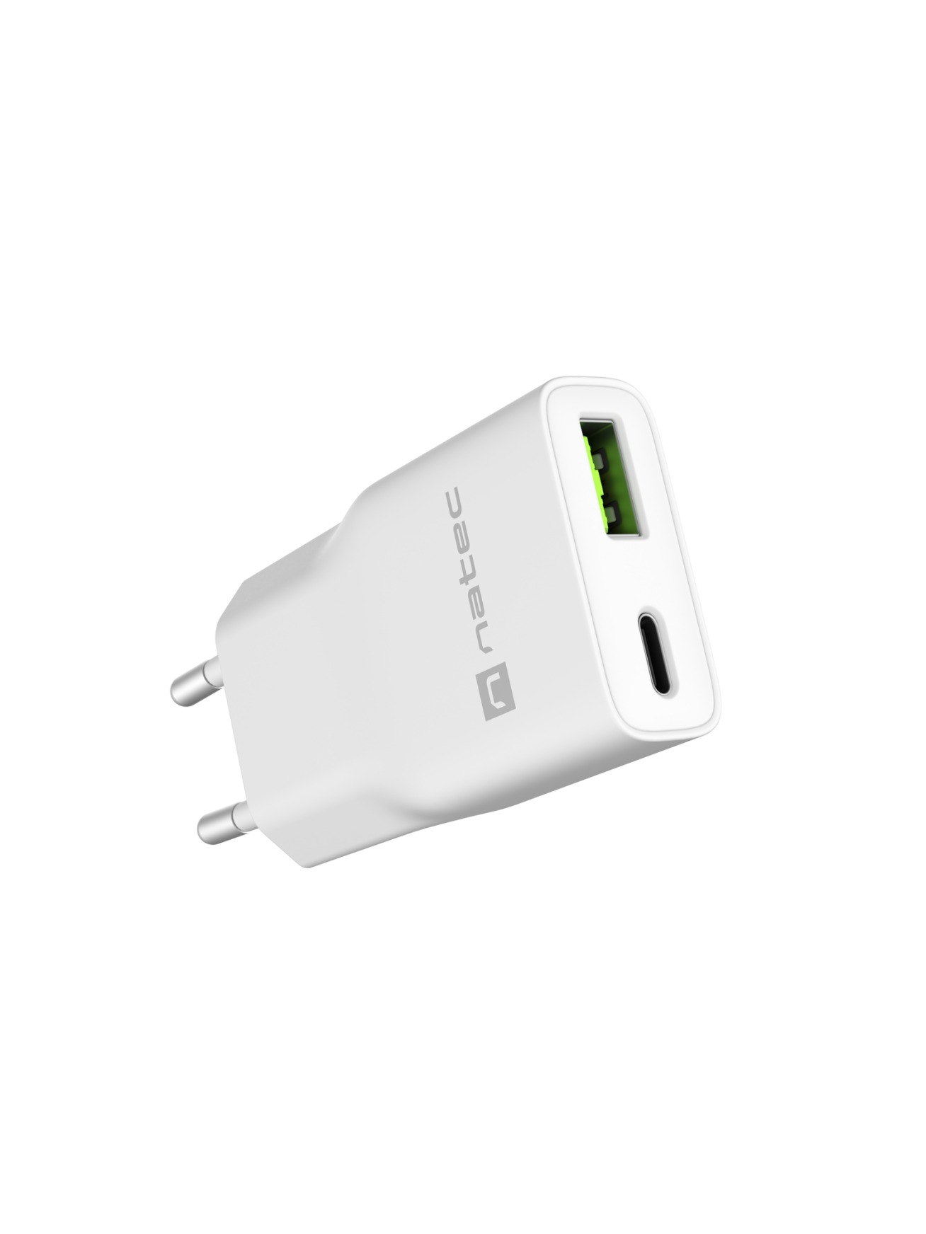 Natec Ribera USB Charger Gan Slim USB 1X USB-A + 1X USB-C 20W | NUC-2376 Natec Ribera USB Charger Gan Slim USB 1X USB-A + 1X USB-C 20W | NUC-2376