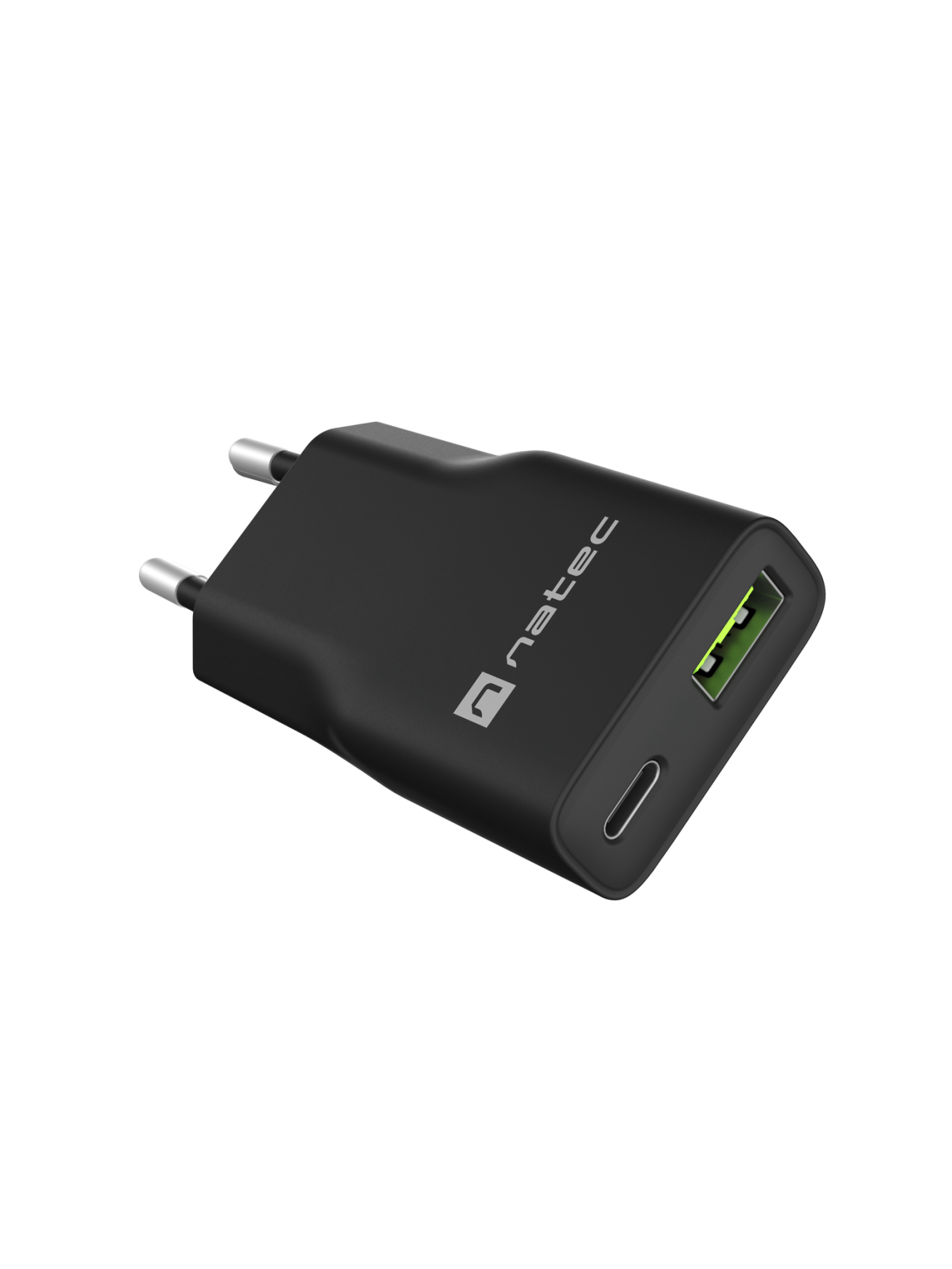 Natec Ribera USB Charger Gan Slim USB 1X USB-A + 1X USB-C 20W | NUC-2377 4 Natec Ribera USB Charger Gan Slim USB 1X USB-A + 1X USB-C 20W | NUC-2377 4