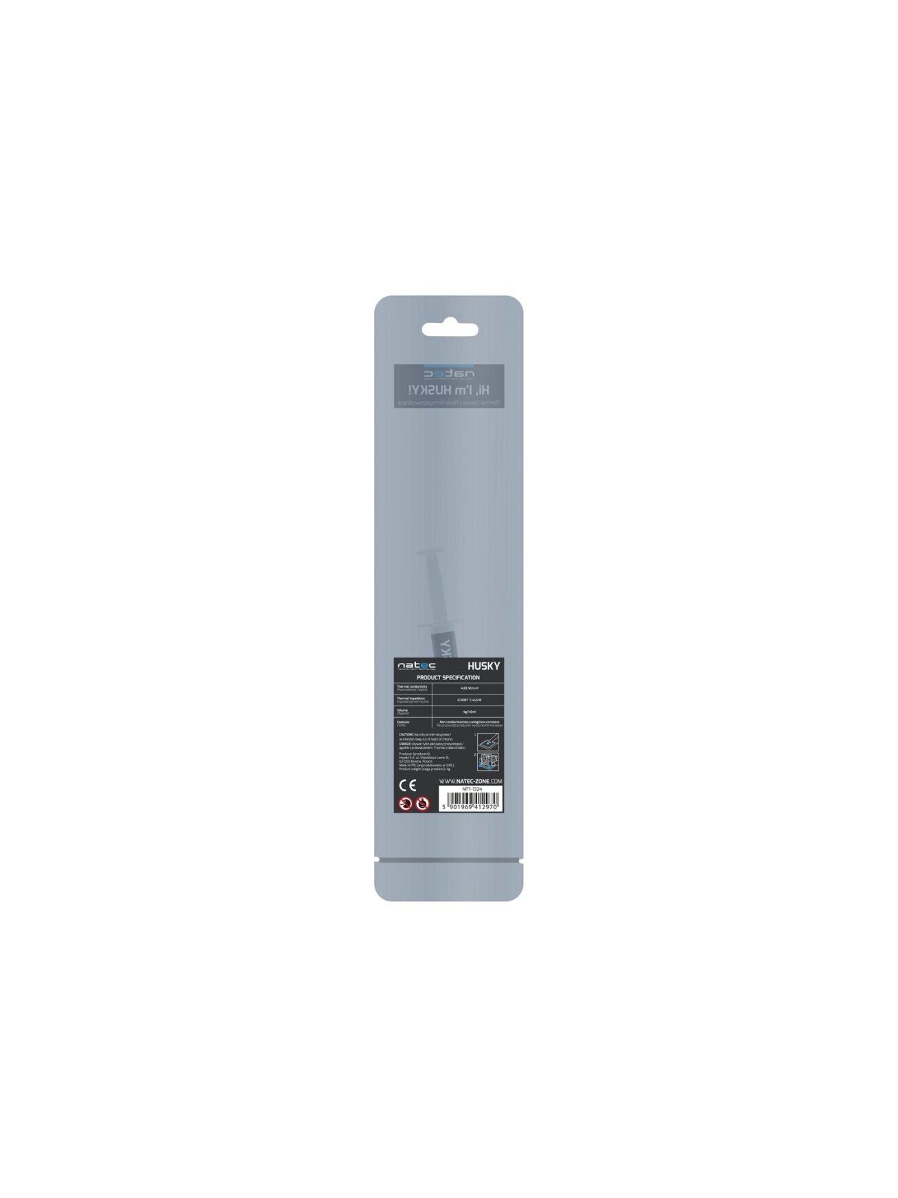 Natec Thermal Grease, Husky, 4 g | Natec | Thermal Grease 1.6ml/4g 2 Natec Thermal Grease, Husky, 4 g | Natec | Thermal Grease 1.6ml/4g 2