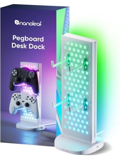 Nanoleaf Pegboard Desk Dock, White | 15 W | RGB Nanoleaf Pegboard Desk Dock, White | 15 W | RGB