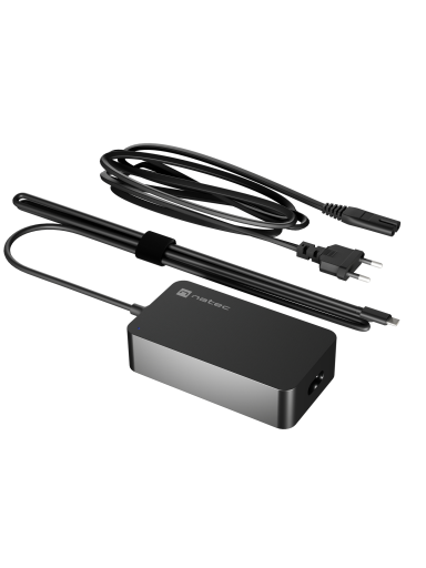 Natec Laptop Charger Gan USB-C 65W for Laptops, Tablets, Phones | NZU-2361