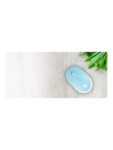 Natec | Mouse | Harrier 2 | Wireless | Bluetooth | White/Blue