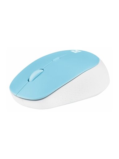 Natec | Mouse | Harrier 2 | Wireless | Bluetooth | White/Blue