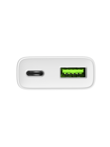 Natec Ribera USB Charger Gan Slim USB 1X USB-A + 1X USB-C 20W | NUC-2376
