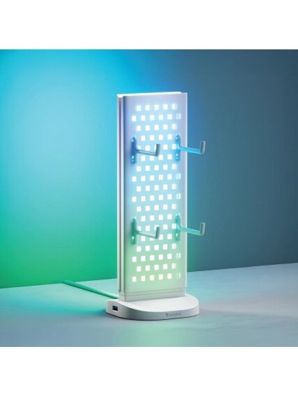 Nanoleaf Pegboard Desk Dock, White | 15 W | RGB 1 Nanoleaf Pegboard Desk Dock, White | 15 W | RGB 1