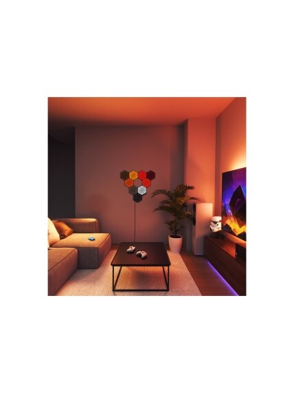 Nanoleaf | Shapes Black Hexagon Expansion pack (3 panels) | 42 W | WiFi 3 Nanoleaf | Shapes Black Hexagon Expansion pack (3 panels) | 42 W | WiFi 3