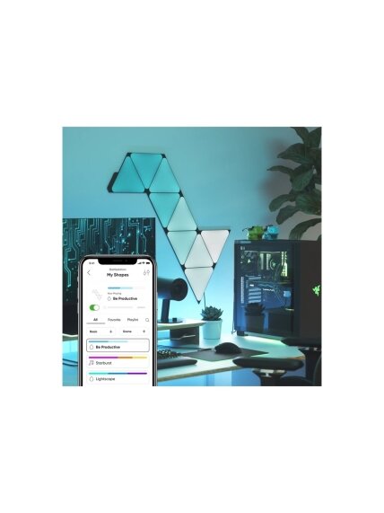 Nanoleaf Shapes Black Mini Triangles Expansion Pack (10 panels) 4