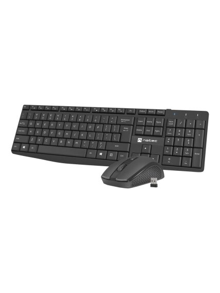 Natec | Keyboard and Mouse | Squid 2in1 Bundle | Keyboard and Mouse Set | Wireless | Wireless connection | US | Black