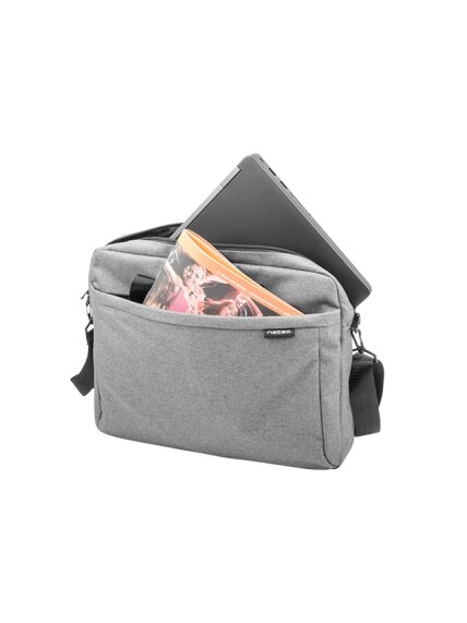Natec Laptop Bag, Mustela, 15.6", Grey | Natec | Mustela | Fits up to size 15.6 " | Toploading laptop case | Grey | Shoulder strap 4 Natec Laptop Bag, Mustela, 15.6", Grey | Natec | Mustela | Fits up to size 15.6 " | Toploading laptop case | Grey | Shoulder strap 4