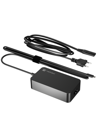 Natec Laptop Charger Gan USB-C 65W for Laptops, Tablets, Phones | NZU-2361 Natec Laptop Charger Gan USB-C 65W for Laptops, Tablets, Phones | NZU-2361