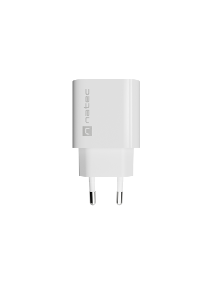 Natec Ribera USB Charger 1X USB-A 18W, White 1 Natec Ribera USB Charger 1X USB-A 18W, White 1