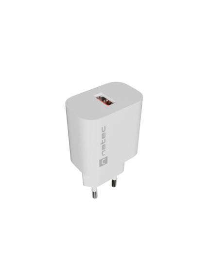 Natec Ribera USB Charger 1X USB-A 18W, White Natec Ribera USB Charger 1X USB-A 18W, White