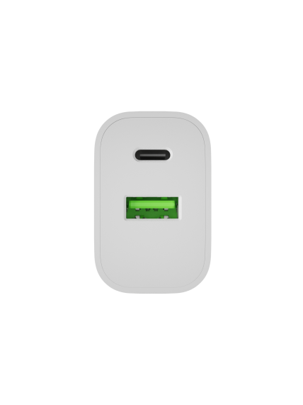 Natec Ribera USB Charger 1X USB-A + 1X USB-C 20W, White 6 Natec Ribera USB Charger 1X USB-A + 1X USB-C 20W, White 6