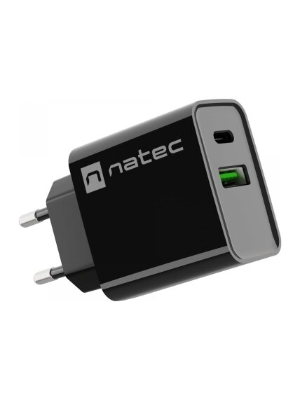 Natec Ribera USB Charger, 1xUSB-A, 1x USB-C, 20 W | NUC-2062 Natec Ribera USB Charger, 1xUSB-A, 1x USB-C, 20 W | NUC-2062