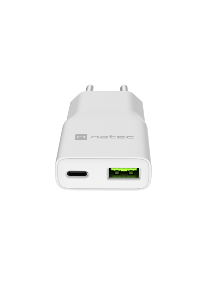 Natec Ribera USB Charger Gan Slim USB 1X USB-A + 1X USB-C 20W | NUC-2376 3 Natec Ribera USB Charger Gan Slim USB 1X USB-A + 1X USB-C 20W | NUC-2376 3
