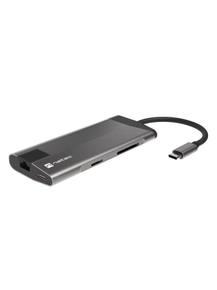Natec | USB-C Multiport Adapter | NMP-1690 | Grey | USB Type-C | 0.15 m 2