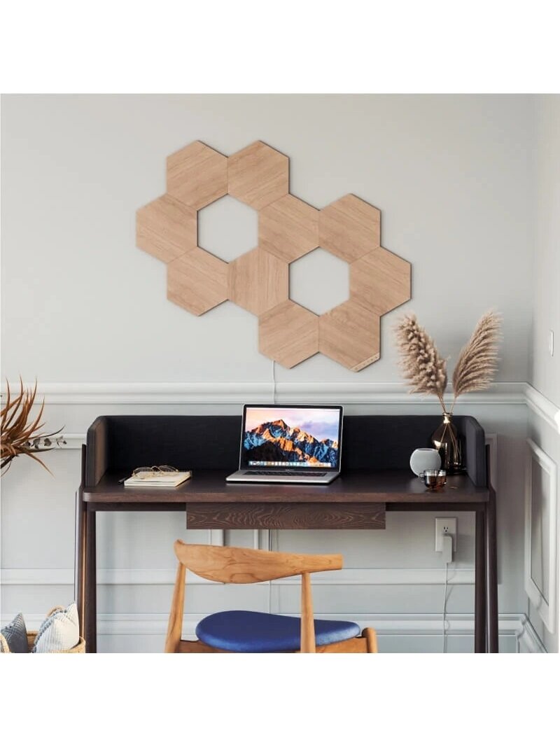Nanoleaf | Elements Wood Look Hexagons Expansion Pack (3 panels) | Cool White + Warm White 3 Nanoleaf | Elements Wood Look Hexagons Expansion Pack (3 panels) | Cool White + Warm White 3