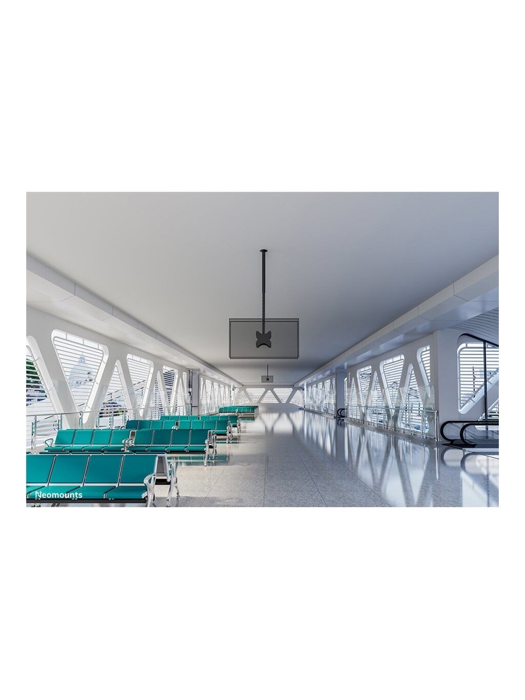 Neomounts CL35-340BL22 Dual Monitor/TV Mount Ceiling | Adjustable Height, Rotate, Tilt, Swivel | 23-42 " | Maximum weight (capacity) 45 kg | Black 12 Neomounts CL35-340BL22 Dual Monitor/TV Mount Ceiling | Adjustable Height, Rotate, Tilt, Swivel | 23-42 " | Maximum weight (capacity) 45 kg | Black 12
