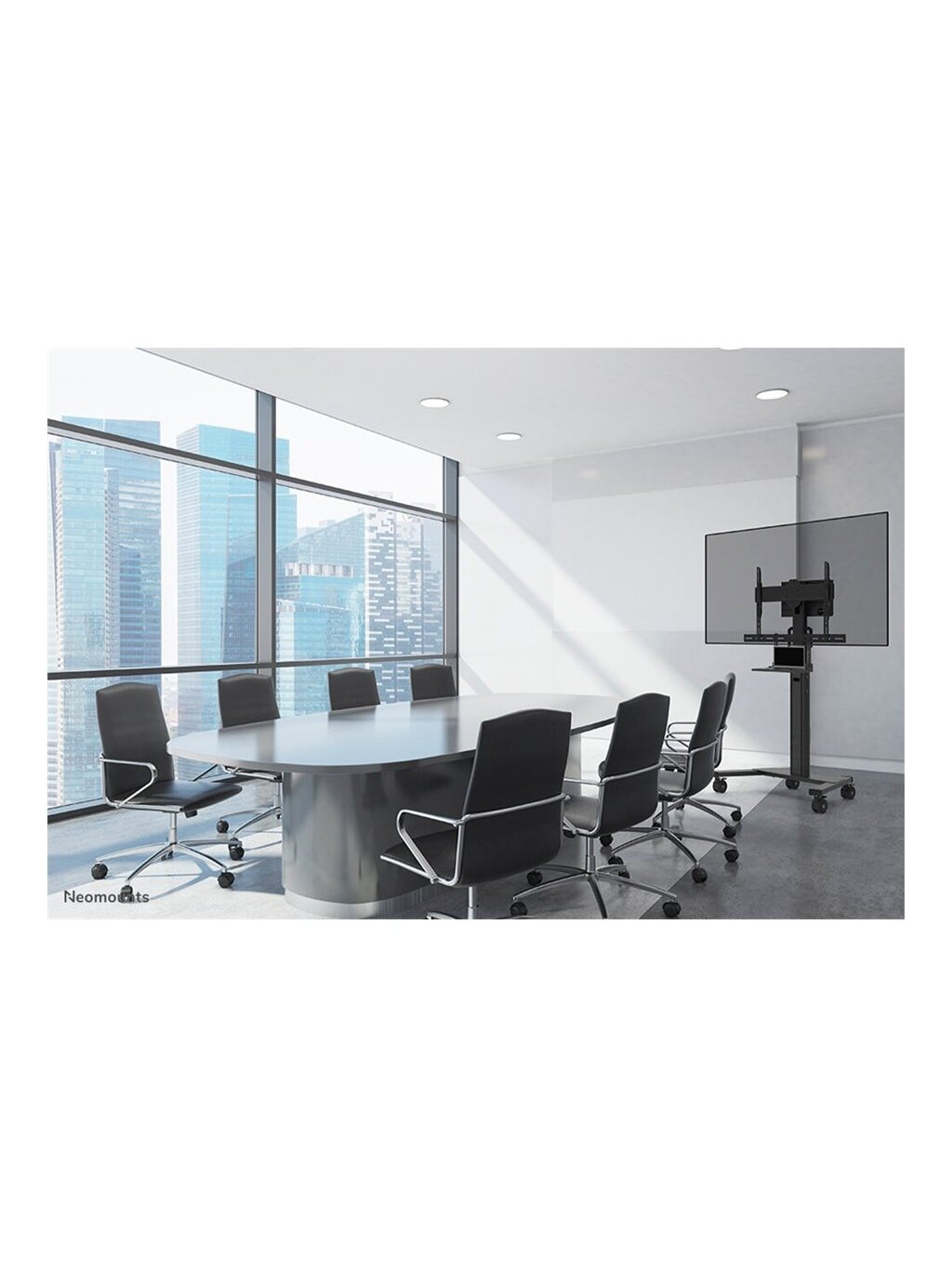 Neomounts Floor stand | AV45-500BL Laptop Shelf Kit | Height adjustment | 43-110 " | Maximum weight (capacity) 2.5 kg | Black 11 Neomounts Floor stand | AV45-500BL Laptop Shelf Kit | Height adjustment | 43-110 " | Maximum weight (capacity) 2.5 kg | Black 11