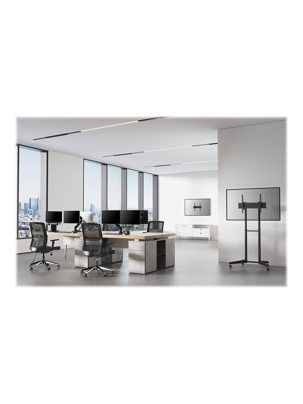 Neomounts Floor stand | FL50-540BL1 TV trolley | Adjustable Height, Tilt | 37-70 " | Maximum weight (capacity) 50 kg | Black 11 Neomounts Floor stand | FL50-540BL1 TV trolley | Adjustable Height, Tilt | 37-70 " | Maximum weight (capacity) 50 kg | Black 11