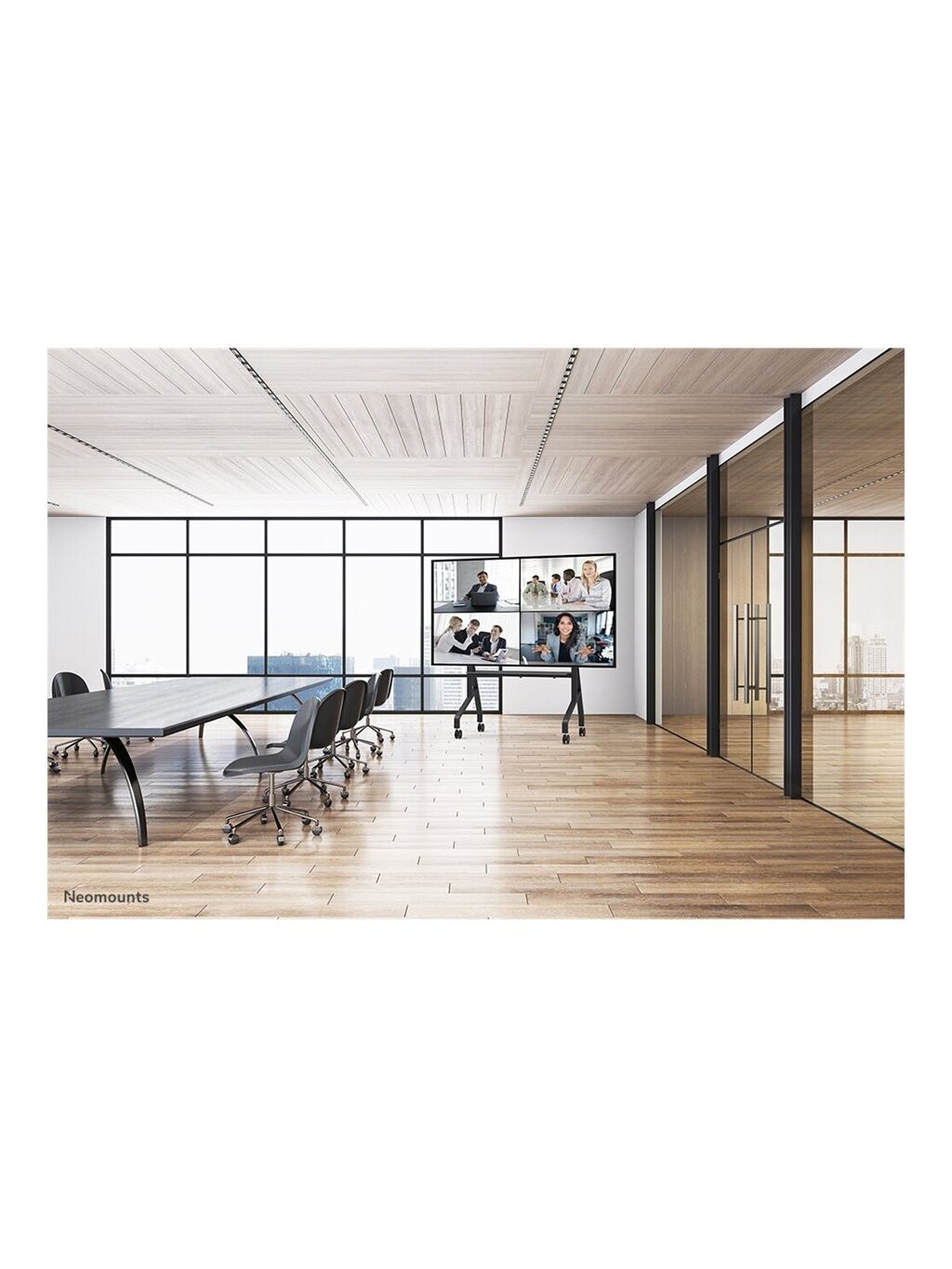 Neomounts Floor stand | FL50-575BL1 TV trolley | Adjustable Height | 65-110 " | Maximum weight (capacity) 125 kg | Black 13 Neomounts Floor stand | FL50-575BL1 TV trolley | Adjustable Height | 65-110 " | Maximum weight (capacity) 125 kg | Black 13