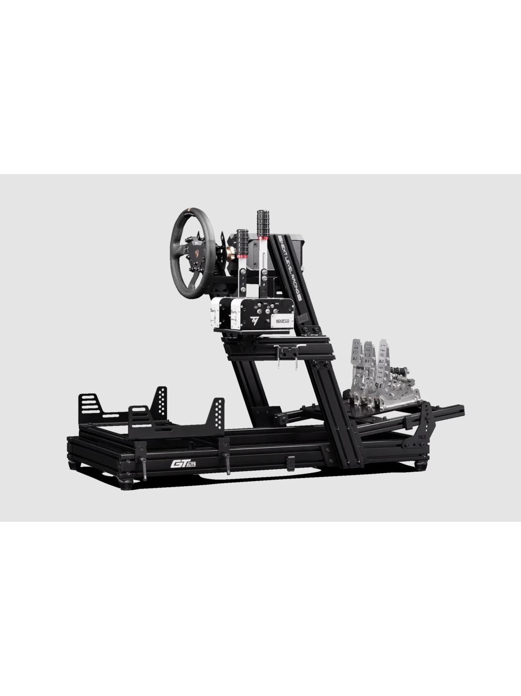 Next Level Racing | Aluminum; Carbon Steel | Racing Simulator Cockpit | GTElite Wheel Plate Edition | Black 2 Next Level Racing | Aluminum; Carbon Steel | Racing Simulator Cockpit | GTElite Wheel Plate Edition | Black 2